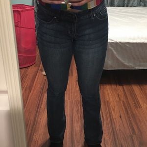 Express low rise barely boot jeans